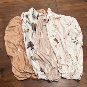 Bundle of 4 Neutral Colors Changing Pad Covers